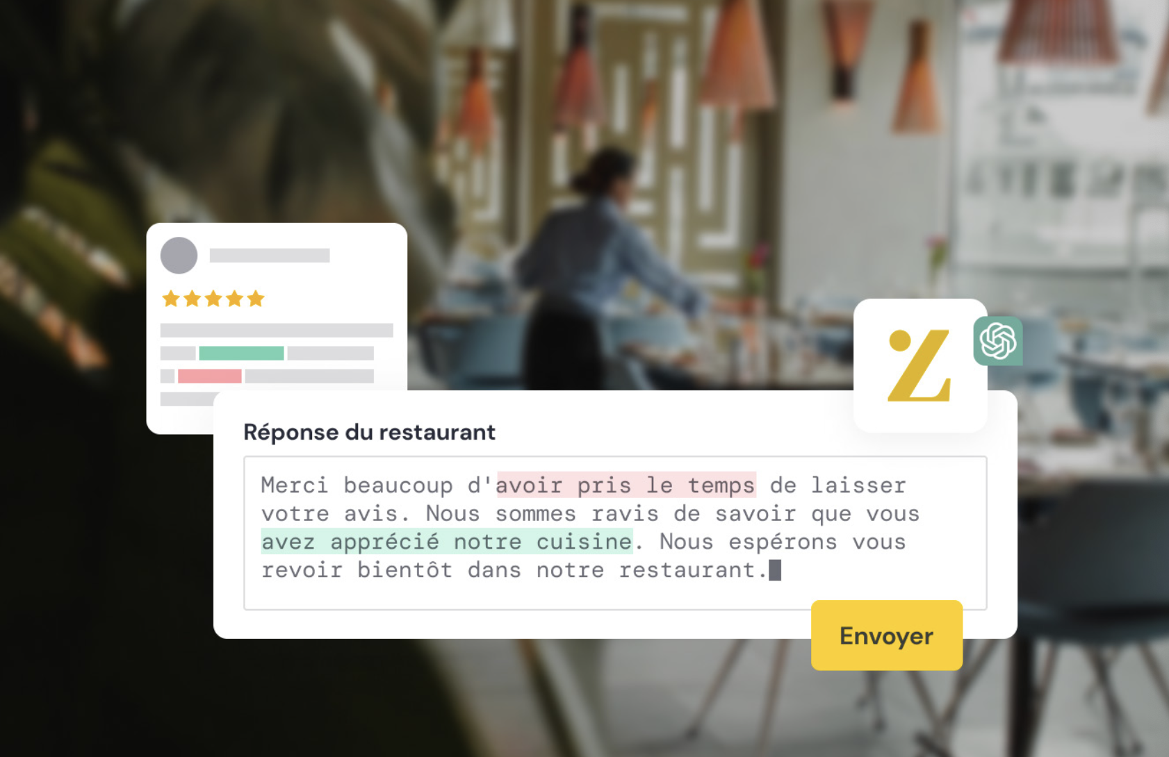 Avis en ligne : Zenchef intègre désormais ChatGPT