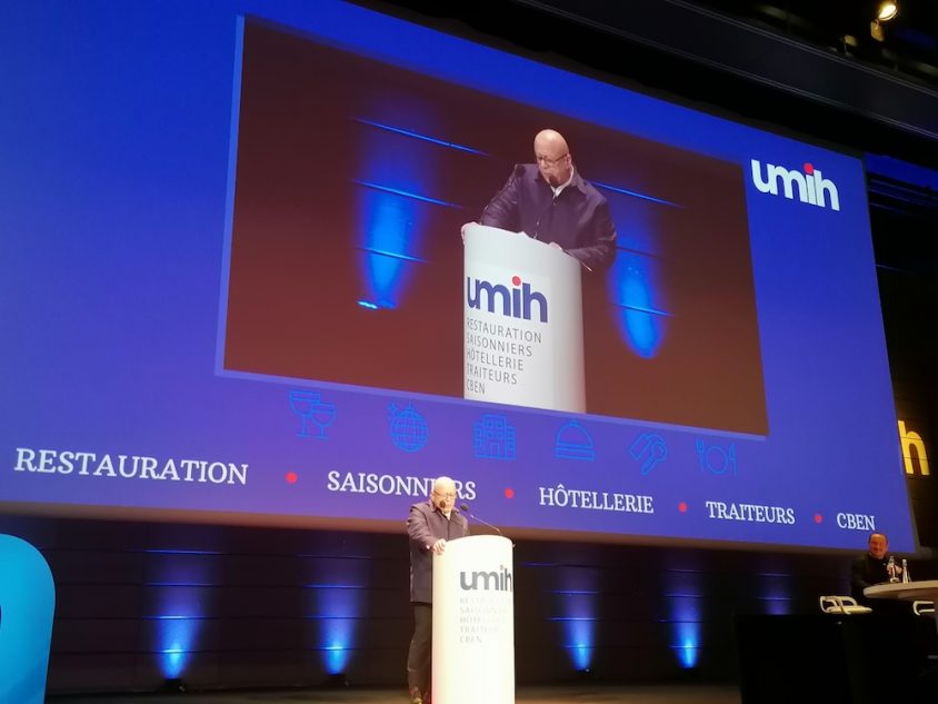 Thierry Marx le 3 décembre 2024 lors du discours d'ouverture du 72e congrès de l'UMIH à Lyon ©M.Buland